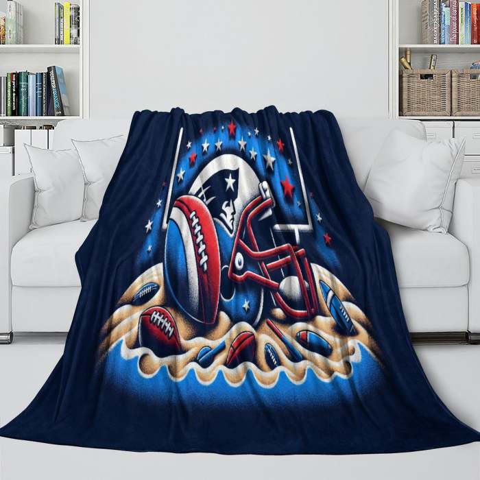 England Patriots Blanket Flannel Fleece Throw Room Decoration