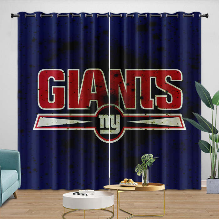 York Giants Curtains Blackout Window Drapes Room Decoration