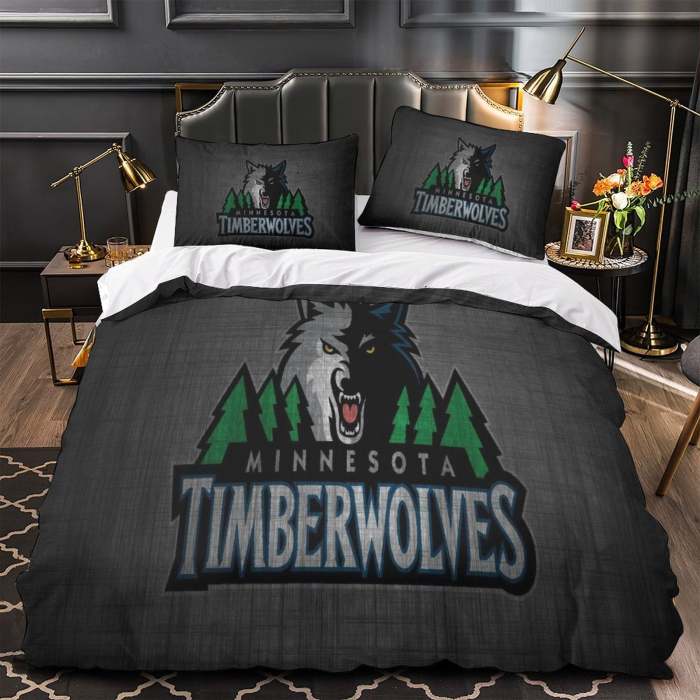 Minnesota Timberwolves Bedding Set Duvet Cover Without Filler