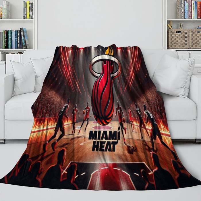 Miami Heat Blanket Flannel Fleece Throw Room Decoration