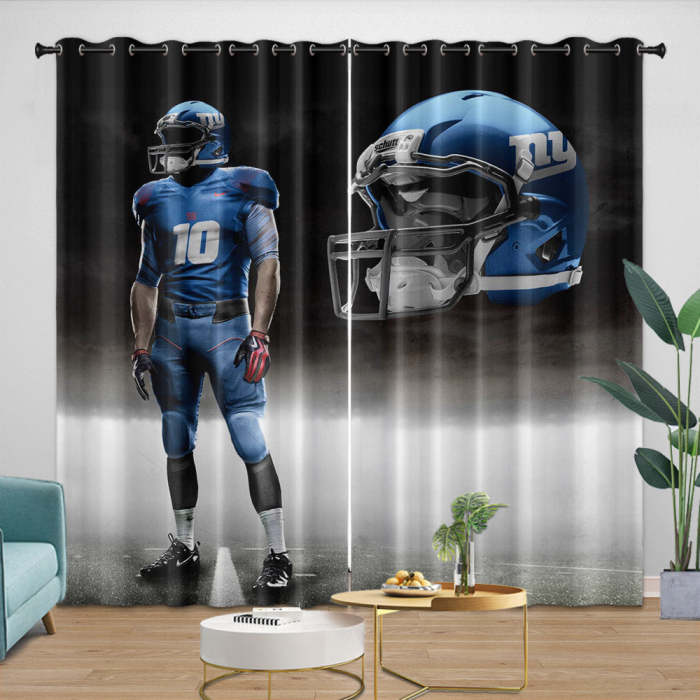 York Giants Curtains Blackout Window Drapes Room Decoration