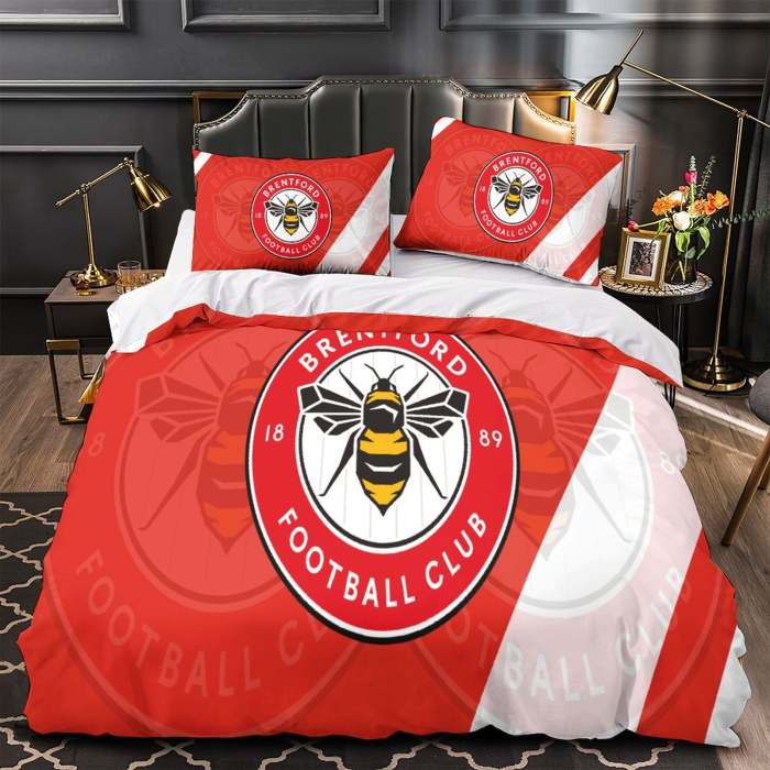 Brentford Fc Bedding Set Duvet Cover Without Filler