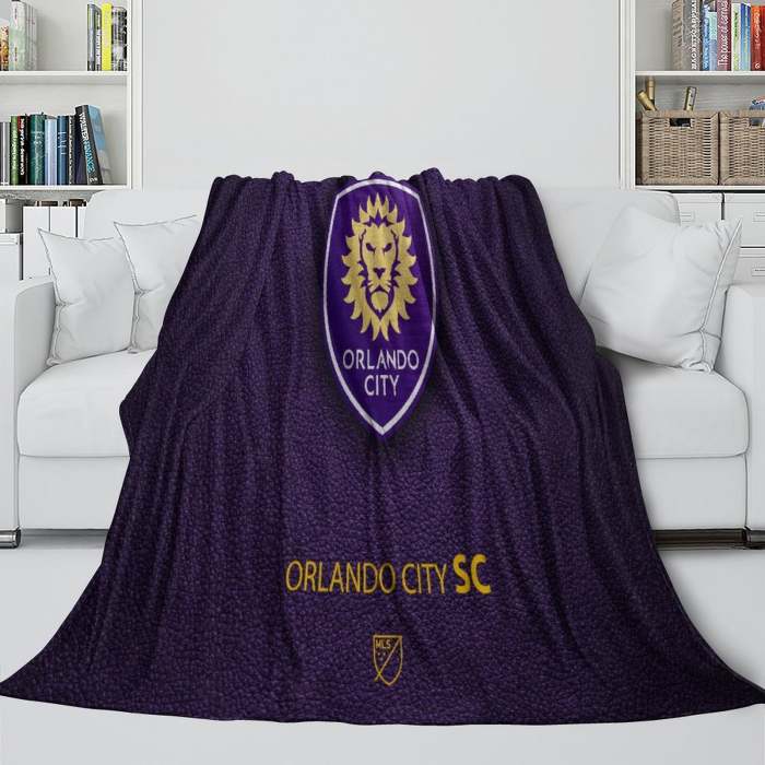 Orlando City Sc Blanket Flannel Fleece Throw Room Decoration