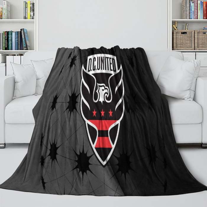 D.C. United Blanket Flannel Fleece Throw Room Decoration