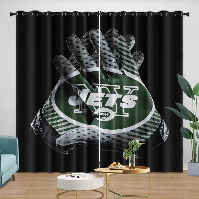 York Jets Curtains Blackout Window Drapes Room Decoration