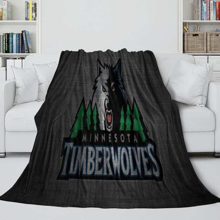 Minnesota Timberwolves Blanket Flannel Fleece Throw Room Decoration