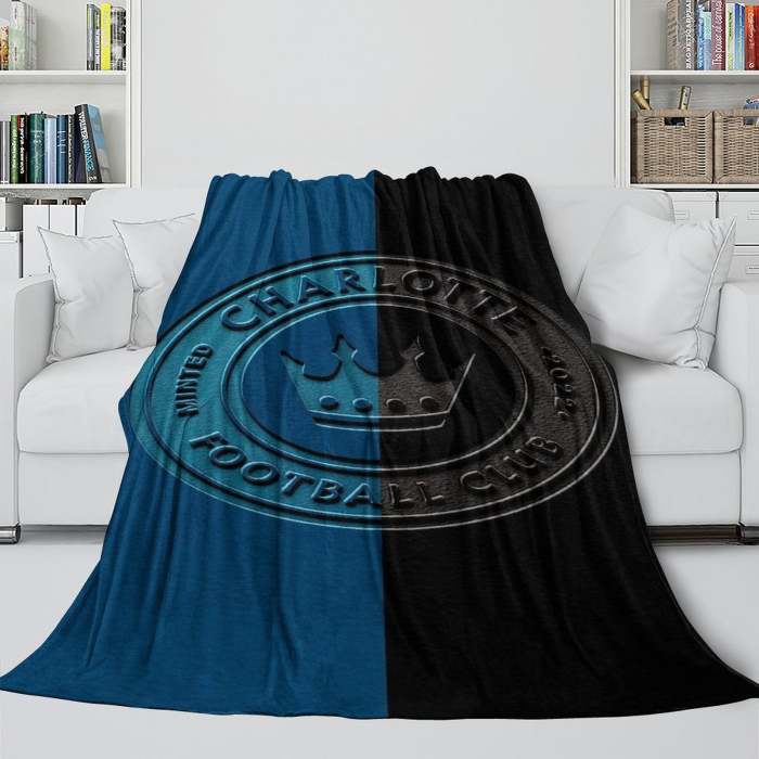 Charlotte Fc Blanket Flannel Fleece Throw Room Decoration