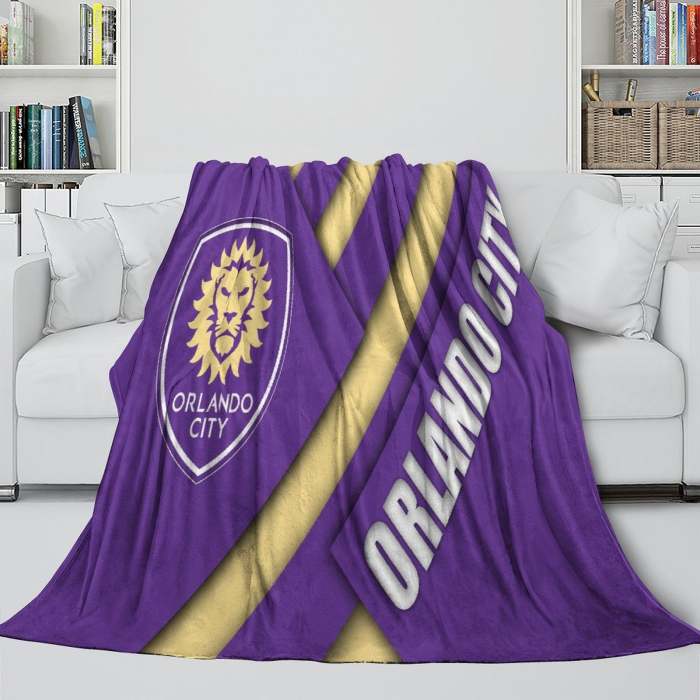 Orlando City Sc Blanket Flannel Fleece Throw Room Decoration