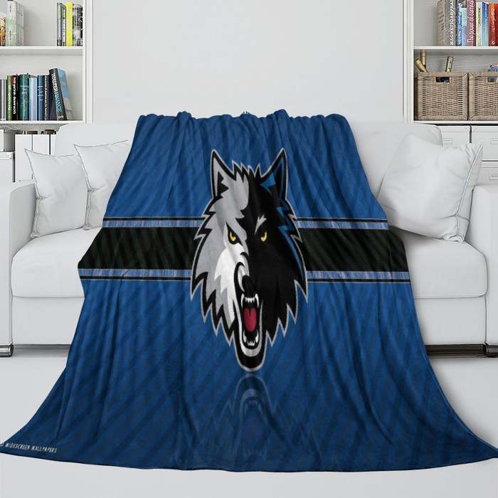 Minnesota Timberwolves Blanket Flannel Fleece Throw Room Decoration