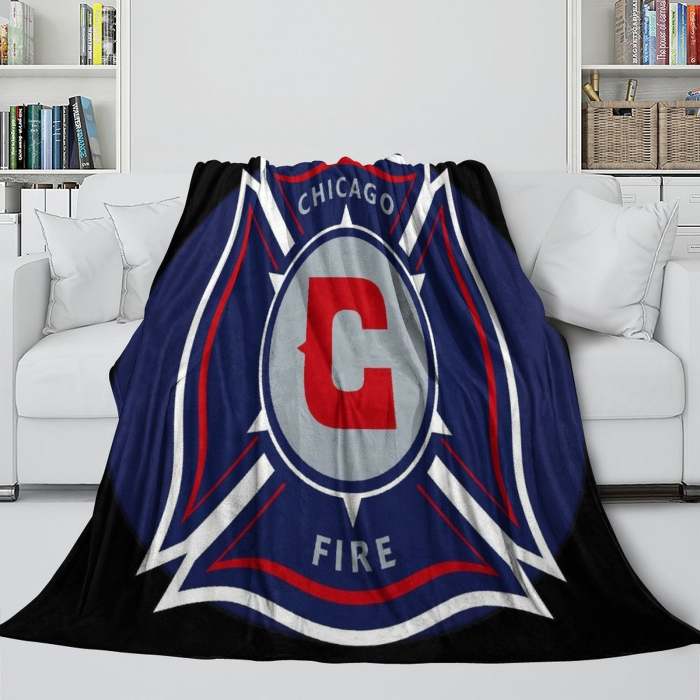 Chicago Fire Soccer Club Blanket Flannel Fleece Throw Room Decoration
