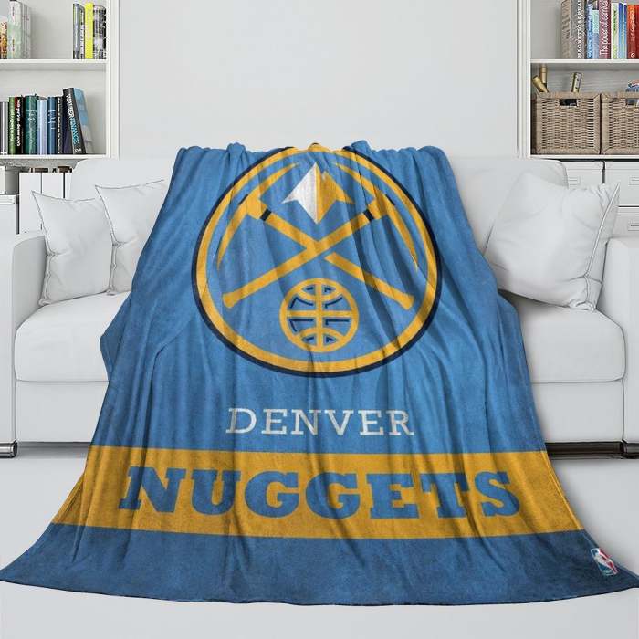 Denver Nuggets Blanket Flannel Fleece Throw Room Decoration