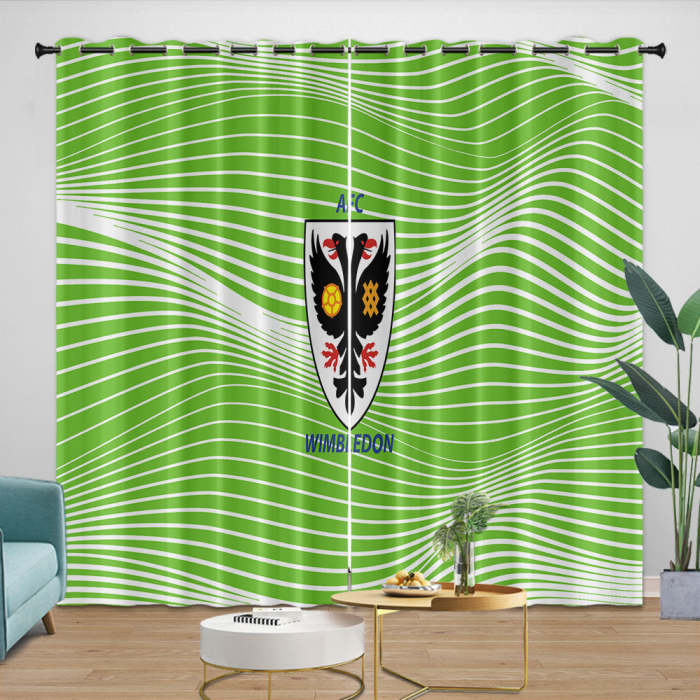 Afc Wimbledon Curtains Blackout Window Drapes Room Decoration