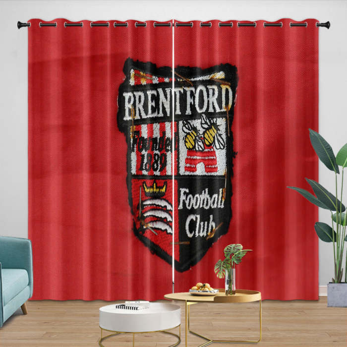 Brentford Fc Curtains Blackout Window Drapes Room Decoration