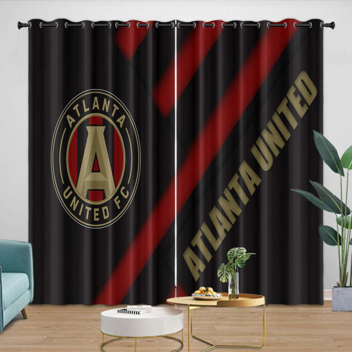 Atlanta United Fc Curtains Blackout Window Drapes Room Decoration