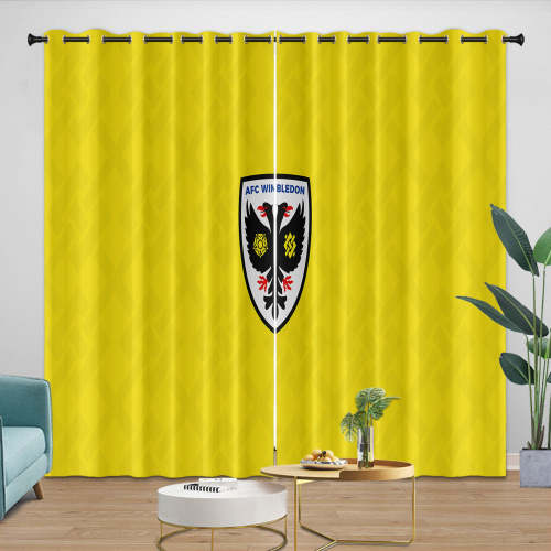 Afc Wimbledon Curtains Blackout Window Drapes Room Decoration