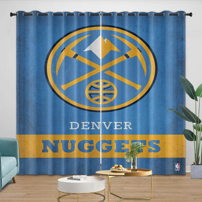 Denver Nuggets Curtains Blackout Window Drapes Room Decoration