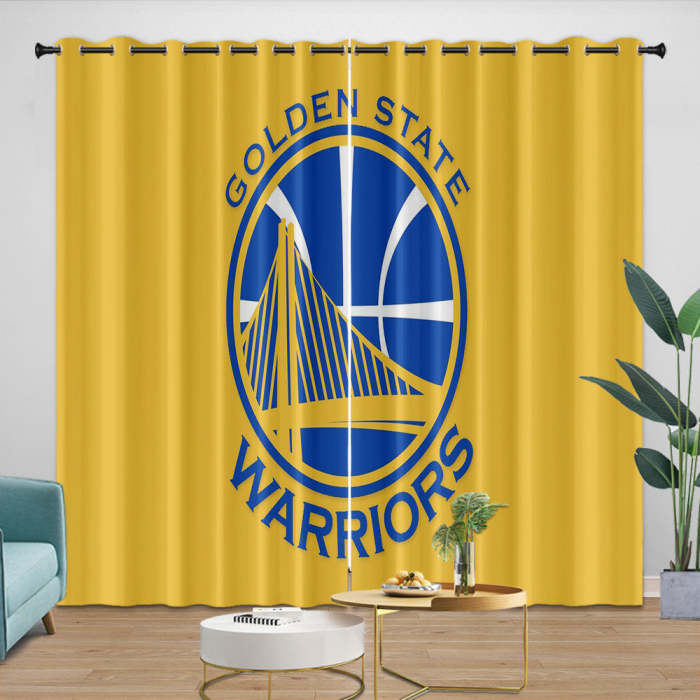 Golden State Warriors Curtains Blackout Window Drapes Room Decoration