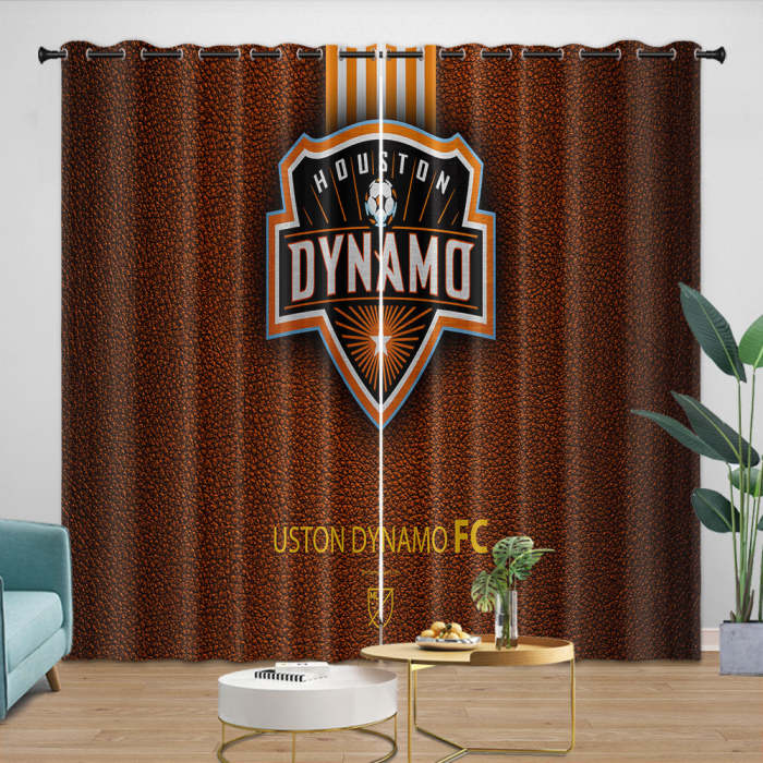 Houston Dynamo Curtains Blackout Window Drapes Room Decoration