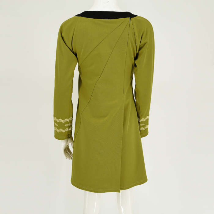 Star Trek Tos Female Duty Uniforms The Original Series Blue Gold Red Dress Costume