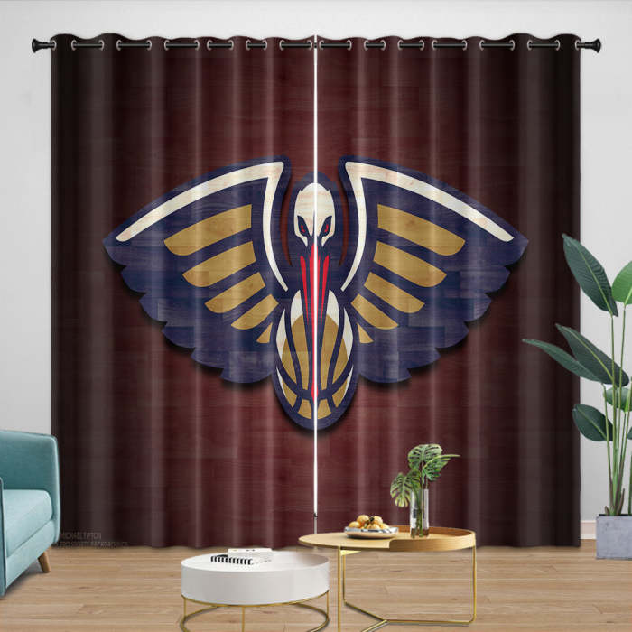 Orleans Pelicans Curtains Blackout Window Drapes Room Decoration