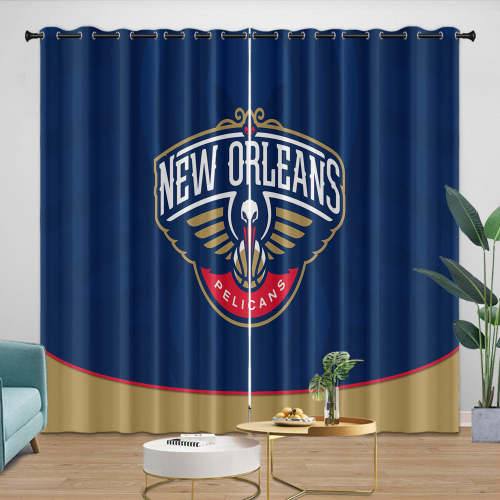 Orleans Pelicans Curtains Blackout Window Drapes Room Decoration