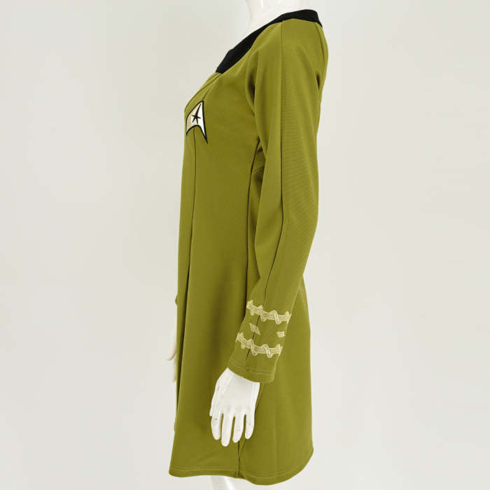 Star Trek Tos Female Duty Uniforms The Original Series Blue Gold Red Dress Costume