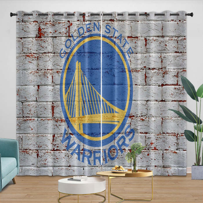 Golden State Warriors Curtains Blackout Window Drapes Room Decoration