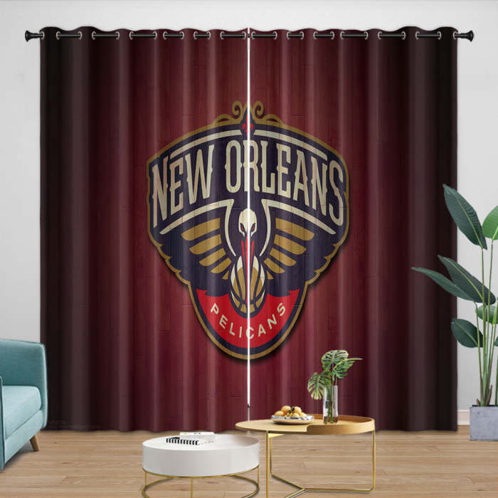 Orleans Pelicans Curtains Blackout Window Drapes Room Decoration