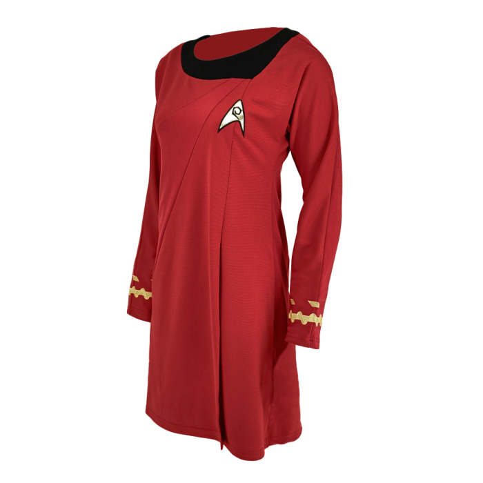 Star Trek Tos Female Duty Uniforms The Original Series Blue Gold Red Dress Costume