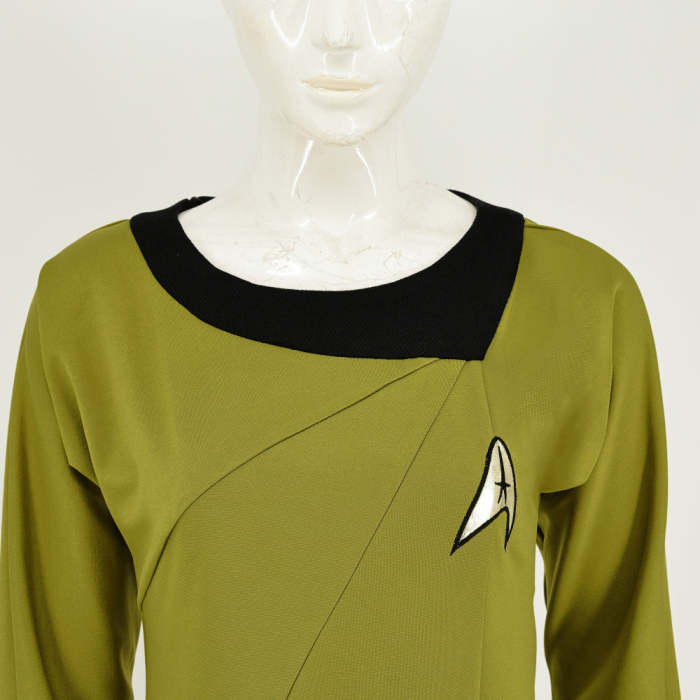 Star Trek Tos Female Duty Uniforms The Original Series Blue Gold Red Dress Costume