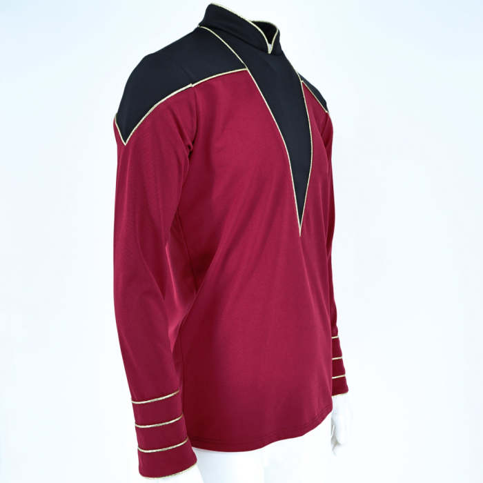 Star Trek The Next Generation Flag Officer Uniform Tng Admiral Red Shirt Starfleet Costume