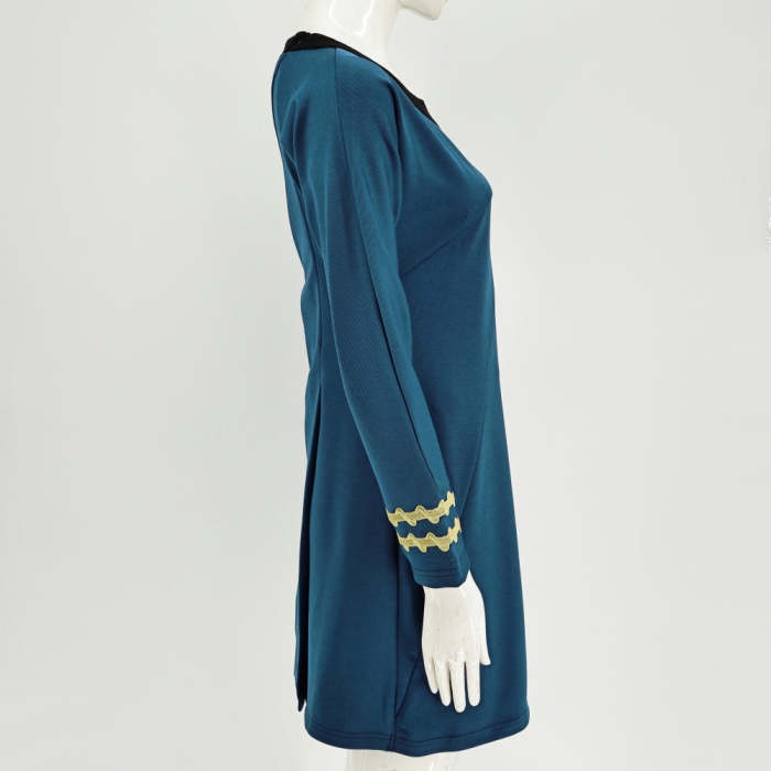 Star Trek Tos Female Duty Uniforms The Original Series Blue Gold Red Dress Costume