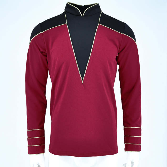 Star Trek The Next Generation Flag Officer Uniform Tng Admiral Red Shirt Starfleet Costume