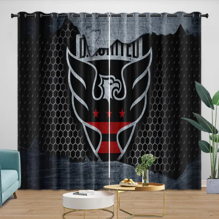 D.C. United Curtains Blackout Window Drapes Room Decoration