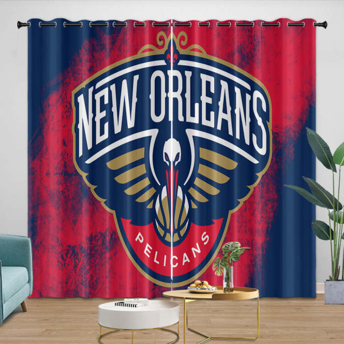 Orleans Pelicans Curtains Blackout Window Drapes Room Decoration