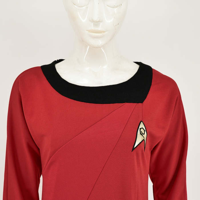 Star Trek Tos Female Duty Uniforms The Original Series Blue Gold Red Dress Costume