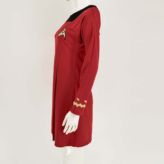 Star Trek Tos Female Duty Uniforms The Original Series Blue Gold Red Dress Costume