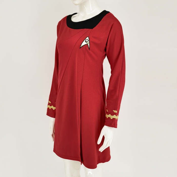Star Trek Tos Female Duty Uniforms The Original Series Blue Gold Red Dress Costume