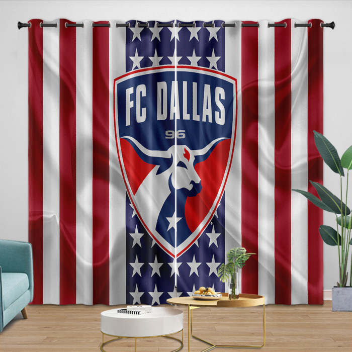 Fc Dallas Curtains Blackout Window Drapes Room Decoration