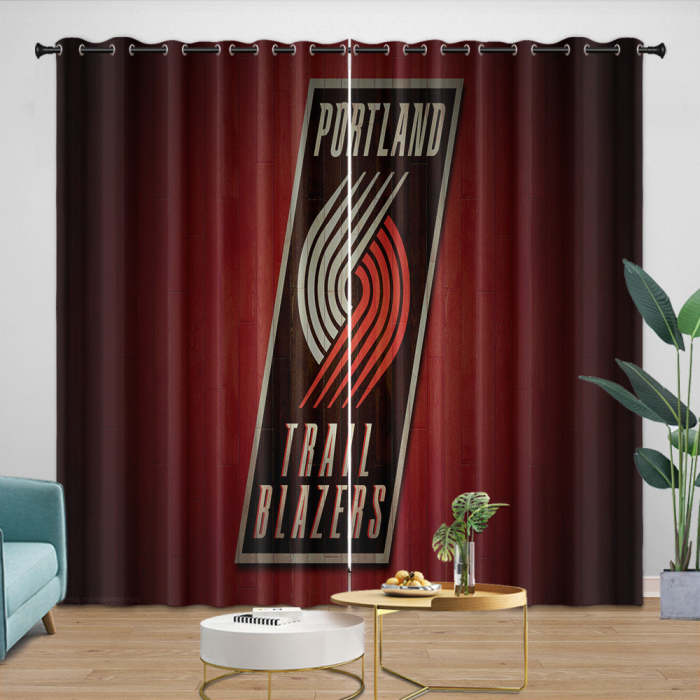 Portland Trail Blazers Curtains Blackout Window Drapes Room Decoration