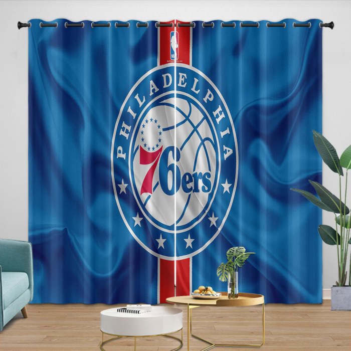 Philadelphia 76Ers Curtains Blackout Window Drapes Room Decoration