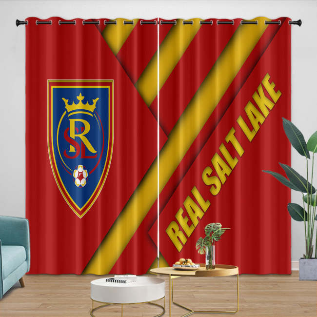 Real Salt Lake Curtains Blackout Window Drapes Room Decoration