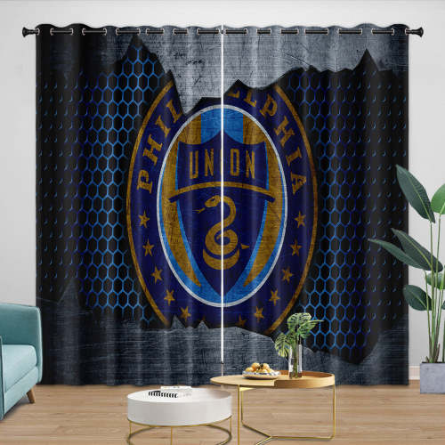Philadelphia Union Curtains Blackout Window Drapes Room Decoration