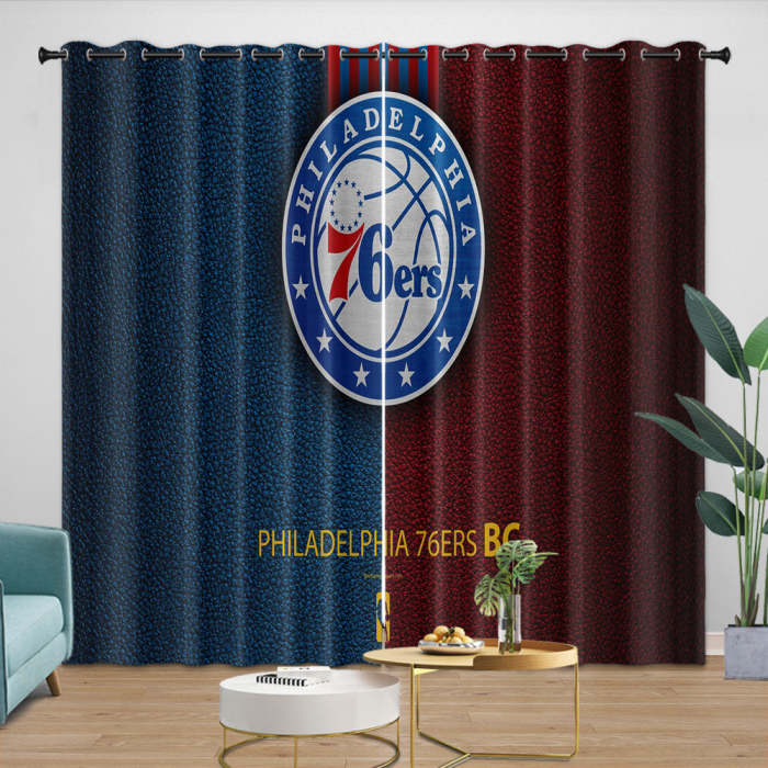 Philadelphia 76Ers Curtains Blackout Window Drapes Room Decoration