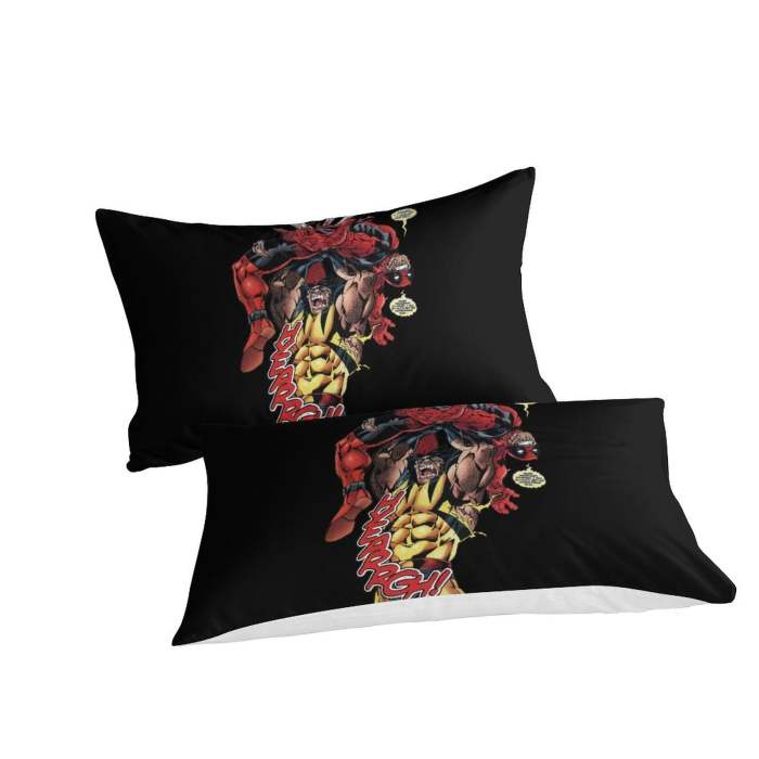 Deadpool And Wolverine Bedding Set Pattern Quilt Cover Without Filler