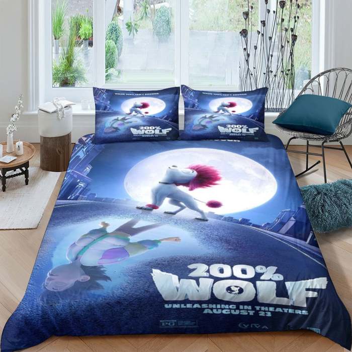 Movie 200% Wolf  Bedding Set Pattern Quilt Cover Without Filler