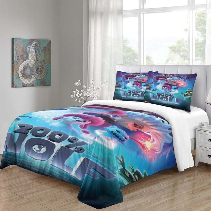 Movie 200% Wolf  Bedding Set Pattern Quilt Cover Without Filler