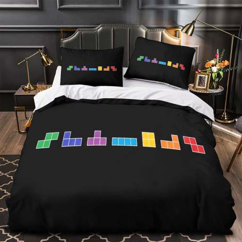 Tetris Bedding Set Pattern Quilt Cover Without Filler