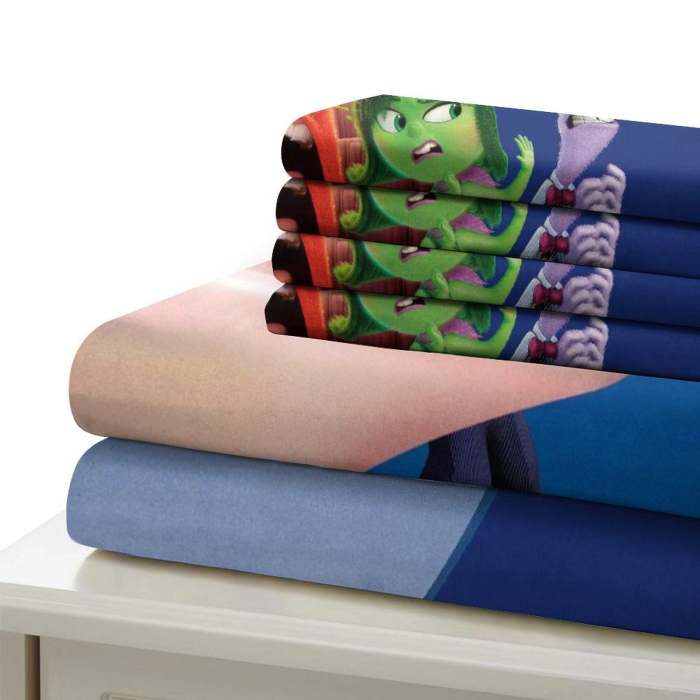 Pixar'S Inside Out 2 Bedding Set Pattern Quilt Cover Without Filler