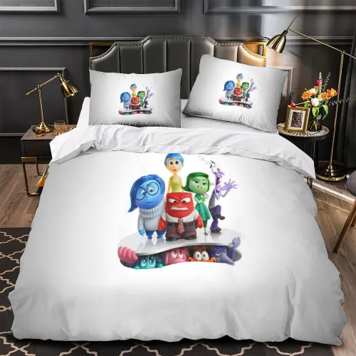 Pixar'S Inside Out 2 Bedding Set Pattern Quilt Cover Without Filler